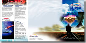 Professional Brochures - front folds of a tri fold